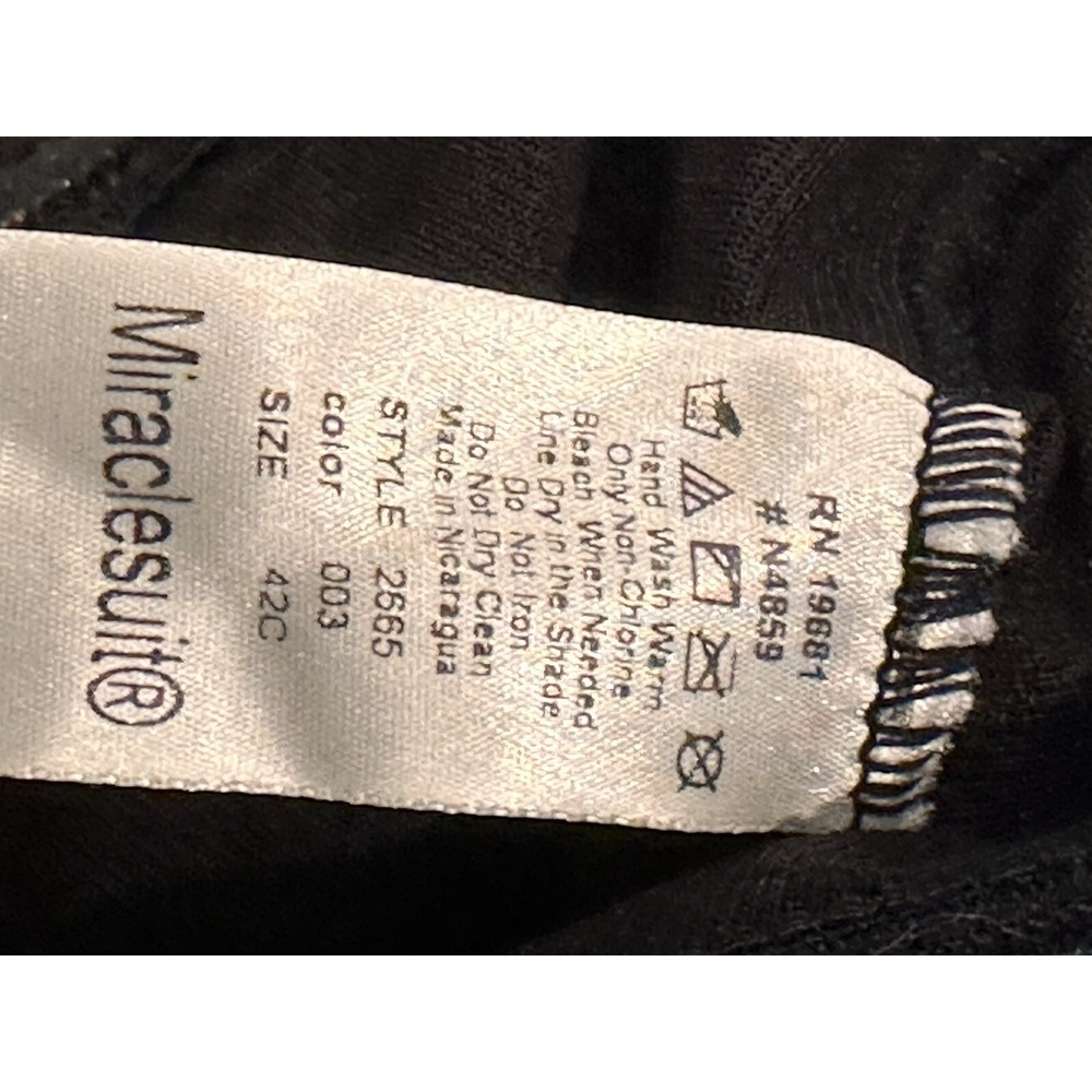 Miraclesuit Women's Extra Firm Tummy Control ‎ Black Size 42C Strapless #N4859 - Picture 6 of 6